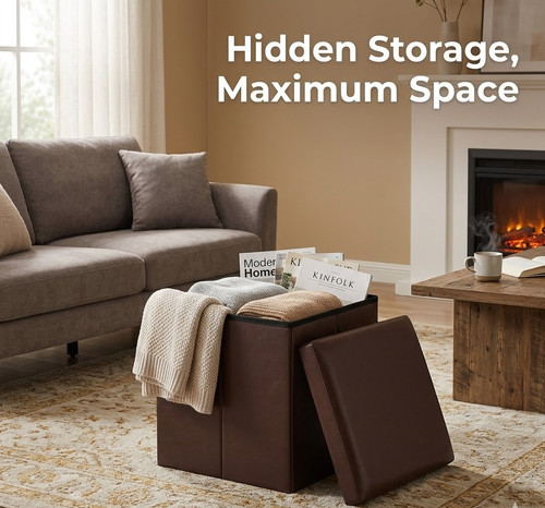 Single folding seat stool - seat, faux