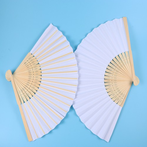 10pcs white bamboo - white, folding