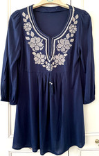 Monsoon Accessorise Embroidered Tunic Length Top size 10 - 12 ~ 36" bust NWOT