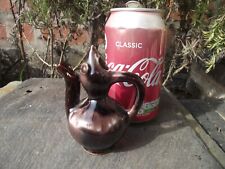 Vintage Hand Crafted Folk Art Glazed Pottery Bird Whistle 
