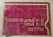 Datsun Nissan F10 FII Cherry Owners Manual 1976