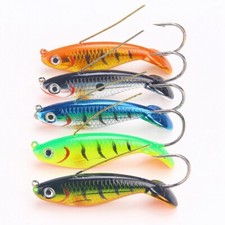 3Pcs Perch Pier Jigging Anti Snag Fishing Bait Pike Weedless Jig Lure 85mm 21gm