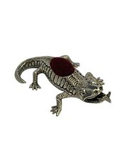 Sterling Silver Crocodile Pin