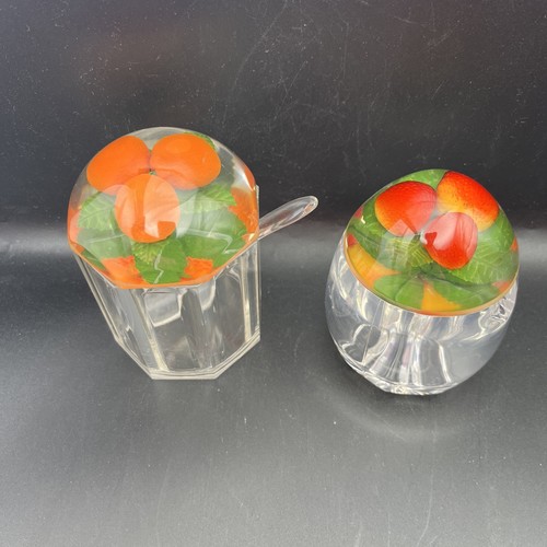 Vintage lucite jam pot - vintage,