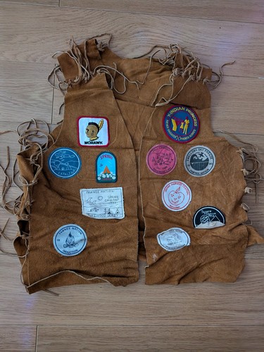 Vintage tan suede - tan, leather