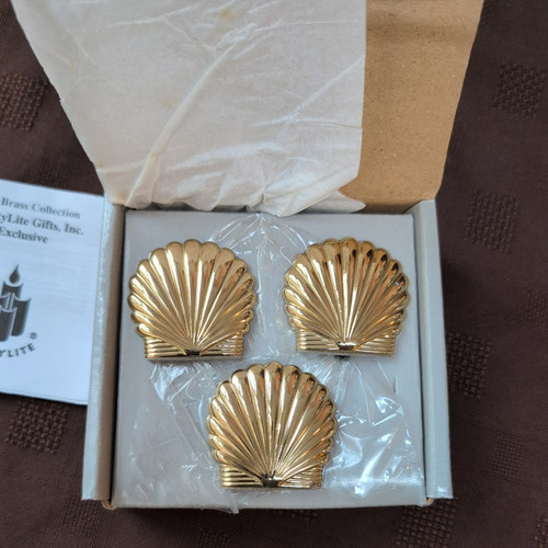 Partylite brass sea shell - brass,