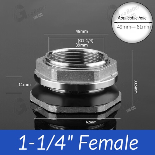 Male female thread - 1/4"-2", male/female