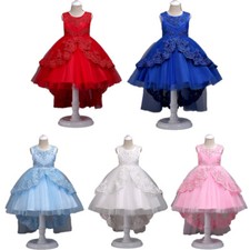 Wedding Party Kids Dress Flower Girls Bridesmaid Pageant Formal Prom Ball Gown