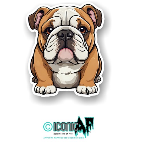 Funny cute british bulldog - cute,