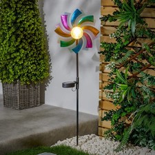 Solar Wind Spinner Stake Light