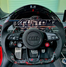 Audi R8, TTRS, RS3, RS6 RSQ3 Carbon Fibre LED Rev Counter Display Steering Wheel
