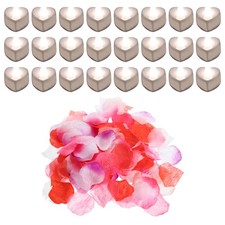 Heart Shaped LED Candles White