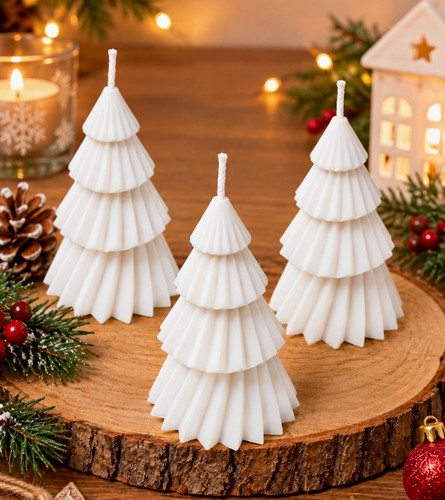 White christmas tree - white, shaped