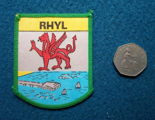 Rhyl cloth patch - rhyl, badge