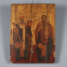 Antique Icon with Saints
