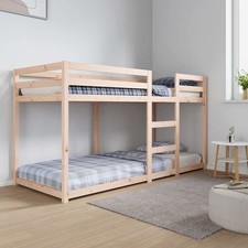 Solid Pine Bunk Bed 80x200cm