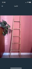 Bamboo Towel Ladder Rail Vintage Mid Century