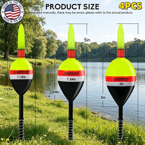 Lighted slip bobbers 4pcs - lighted,
