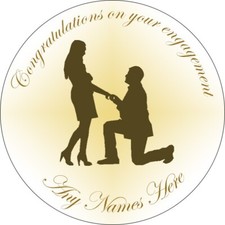 Wedding Engagement Personalised Cake Toppers Edible Icing Wafer Decor Propose