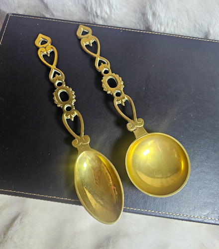 Vintage pair solid brass - vintage,