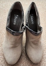 Fiore Beige Suede Look Ankle