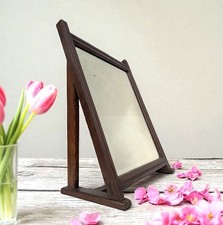 ANTIQUE EDWARDIAN MAHOGANY EASEL SHAVING TOILET DRESSING TABLE MIRROR c1905