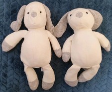 M&S soft toy Dog grey white knitted 07956522