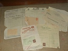 Vintage Ephemera Invoices Harrods Cadbury Job Lot R3