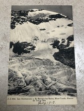 1912 postcard - les contamines st gervais les bains - mont tondu glacier