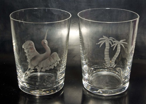 Engraved crystal t or - engraved,