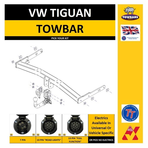 Detachable towbar for - detachable, vw