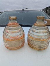 Pair large vintage glass - pair,