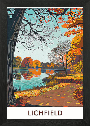 Lichfield city framed wall - lichfield,