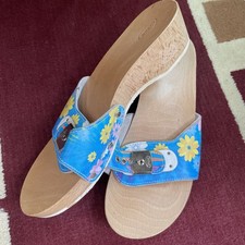 Dr Scholl Exercise Sandals - Size 7 / 41  Scholl Pescura - Blue Flowers