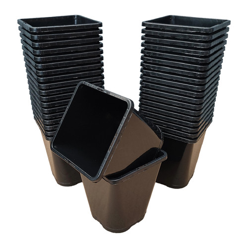 Square plant pots black - pots,