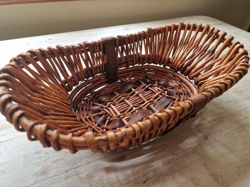 Vintage wicker trug - vintage, basket