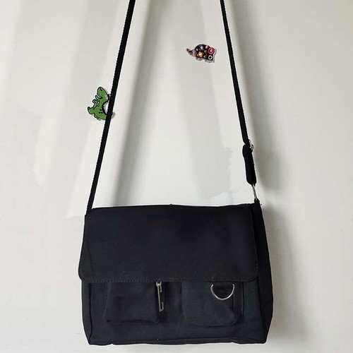 Multi pocket messenger handbag - multi,