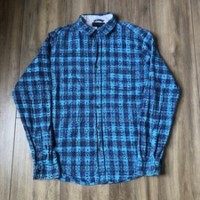 Aeropostale Patterned Plaid Flannel Shirt, Size M, Long Sleeves Button Up 110