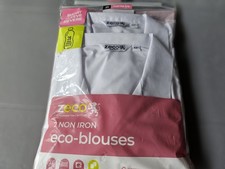 Girls White Short Sleeve Open