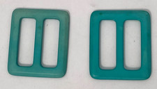 Turquoise Rectangle Resin Buckle Strap Sliders Belts Bag Coat Ribbon Scarf