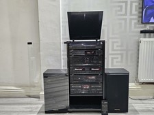 Technics SU-X501 Hi-Fi Stereo Stack System With Speakers, Remote, Cabinet