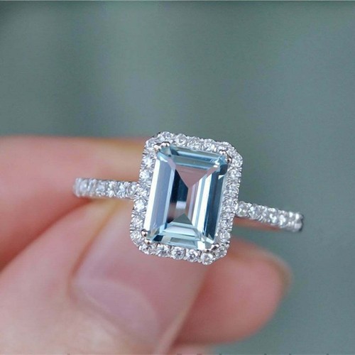 50ct emerald cut aquamarine - emerald,