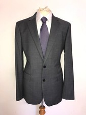 CHESTER BARRIE - Slim Fit GREY TWEED WOOL SUIT - 42 Long - W36 L34 - LOVELY