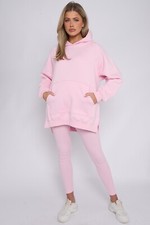 Womens Ladies Oversized Hooded Sweatshirt & Leggings Set Hoodie Lounge Tracksuit
