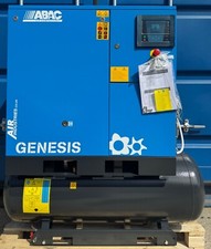 New ABAC GENESIS 11 Receiver Mounted Rotary Screw Compressor + Dryer! 53Cfm!