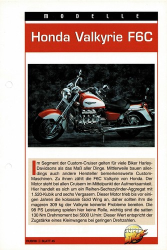 Honda valkyrie f6c information - valkyrie,