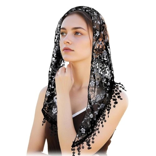 Elegant church head scarf lace - church,