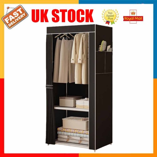 Large fabric canvas wardrobe - canvas,