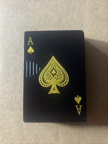Black ace card jet flame - black,