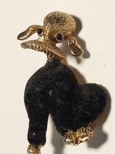 Black Poodle Brooch Dog Pin